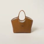 IVY Leather Handbag Cognac color