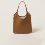 IVY Leather Handbag Cognac color