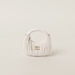 Wander Matelassé Mini Hobo Bag White