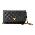 CHANEL GOLD BALL SHEEPSKIN WOC BAG
