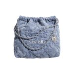 24S CHANEL 22 HANDBAG DENIM WITH RIVET