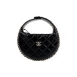 CHANEL 23C POUCH EVENING BAG BLACK