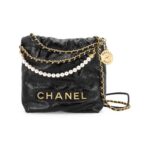 CHANEL 22 MINI HANDBAG WITH PEARLCHAIN