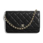 CHANEL CLASSIC FLAP BAG WALLET ON CHAIN LAMBSKIN