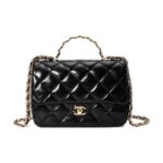 CHANEL SMALL CLASP COVER BAG WITH HANDLE