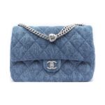 CHANEL DENIM MINI FLAP BAG BULE