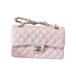 CHANEL GRAINED CALFSKIN CLASSIC HANDBAG PINK