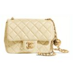 CHANEL FLAP BAG GOLD BALL YELLOW