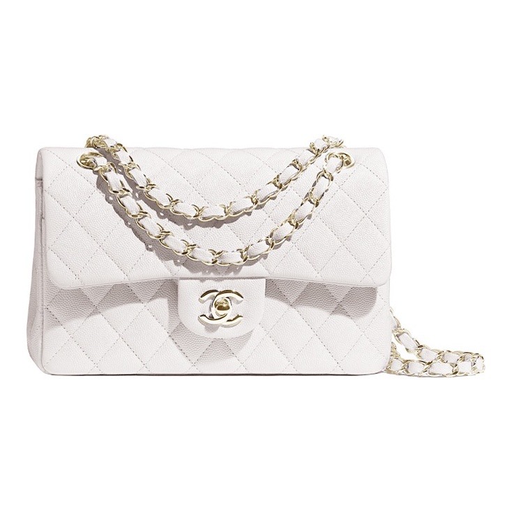 DM_20260119212405_005 CHANEL GRAINED CALFSKIN CLASSIC HANDBAG WHITE - Image 1