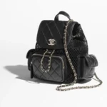 Chanel 25s Mesh Shiny Lambskin backpack