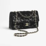 chanel 25b sequin evening bag